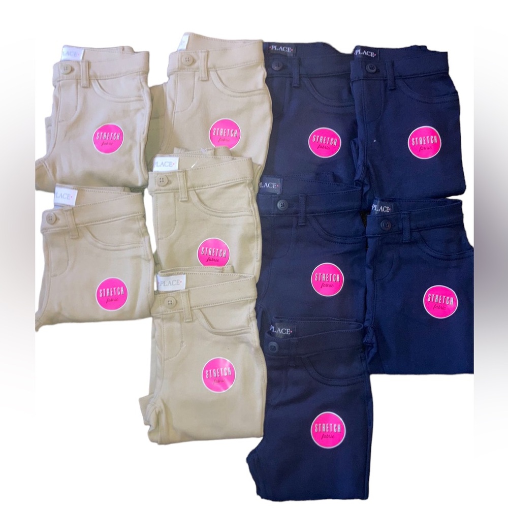 NWT the children’s Place Girls Uniform Ponte Knit Jeggings 10 Pack size 6